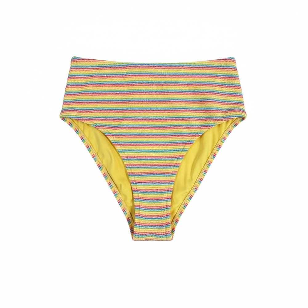 NWT Free People x Toast banded bikini bottoms rainbow